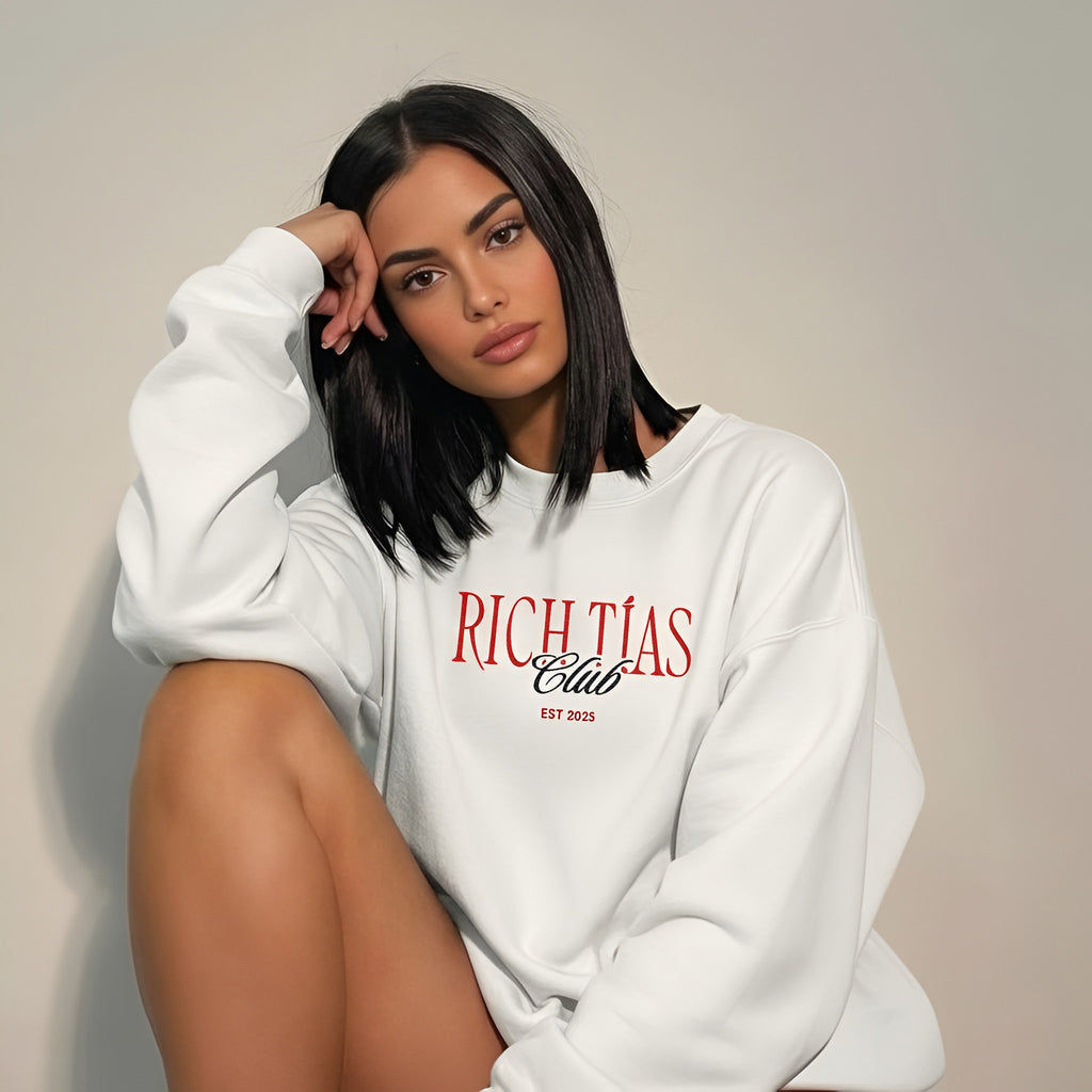 Rich Tias Crew Neck Sweatshirt - White