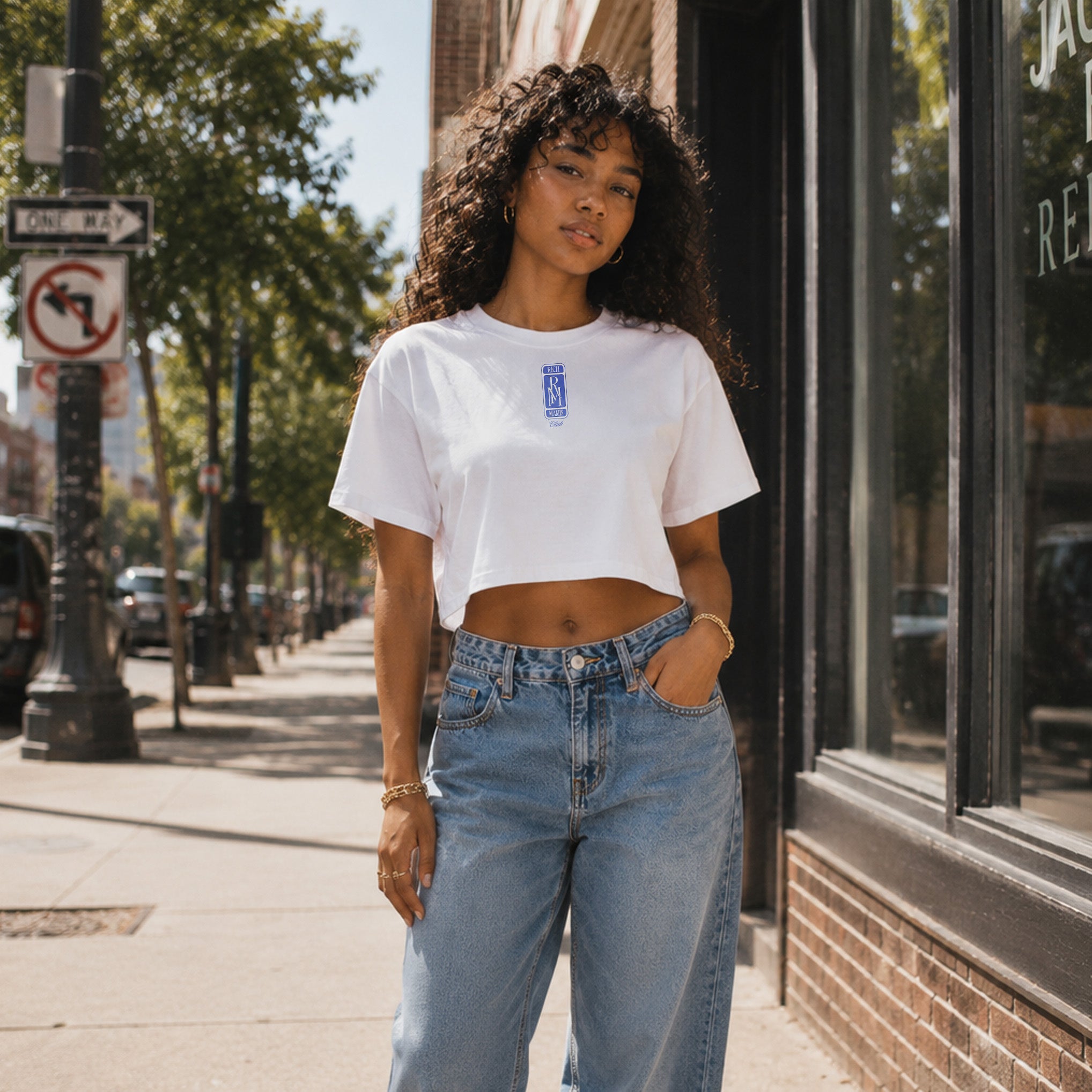 Rich Mamis Crop Top Blue